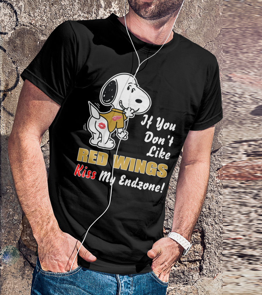 If You Don't Like Red Wings Kiss My Endzone T-Shirt