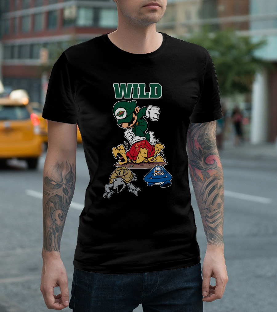 Wild Minnesota Wild Parody With Cartoon Characters And Sports Team T-Shirt