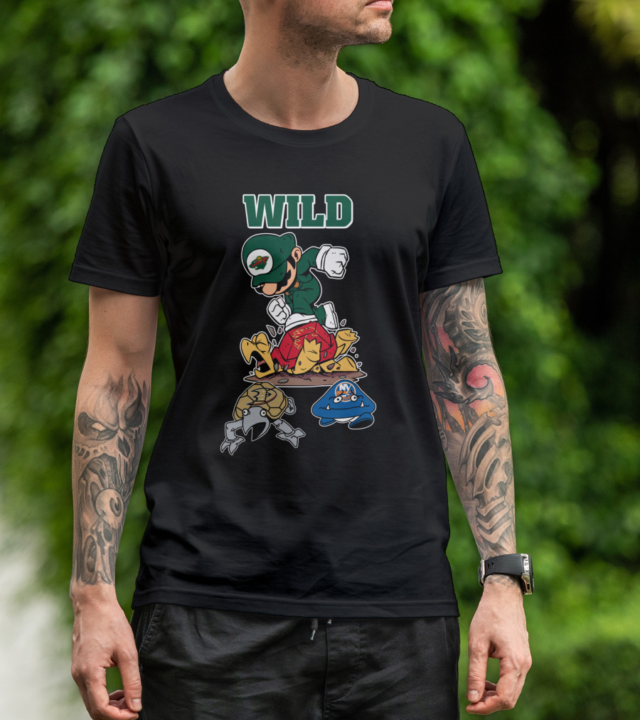 Wild Minnesota Wild Parody With Cartoon Characters And Sports Team T-Shirt