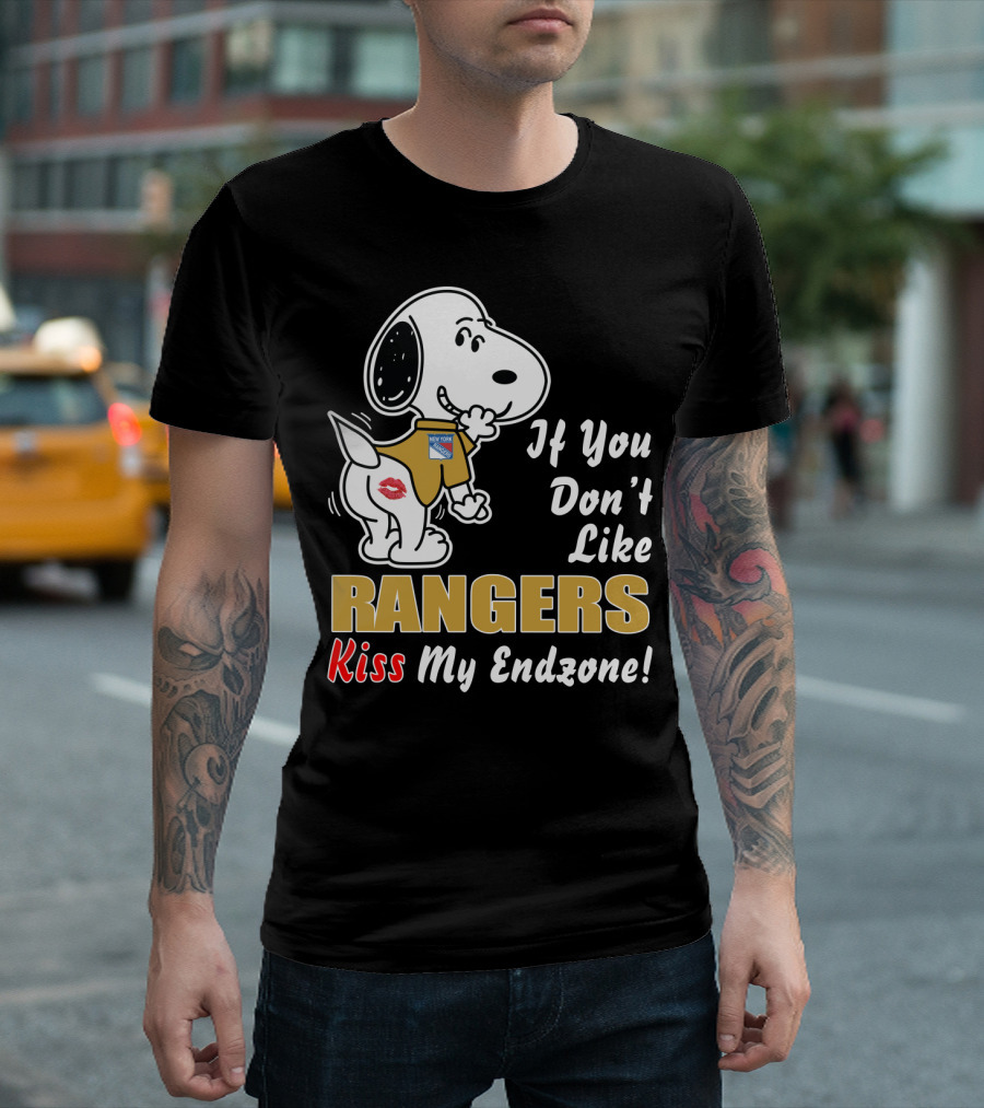 New York Rangers If You Don't Like Rangers Kiss My Endzone T-Shirt