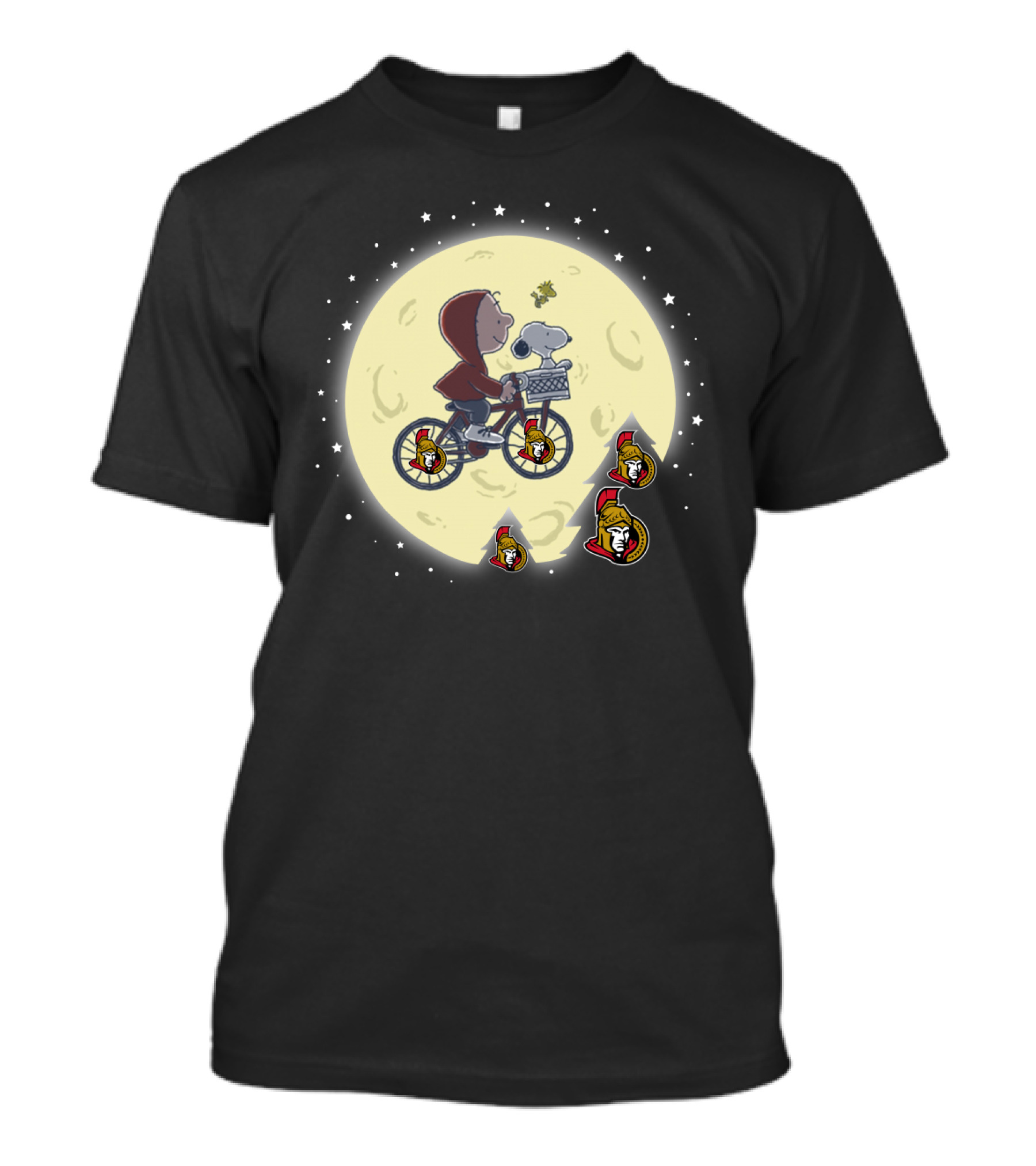 Halloween Ottawa Senators Et Moon Peanuts Crossover T-Shirt
