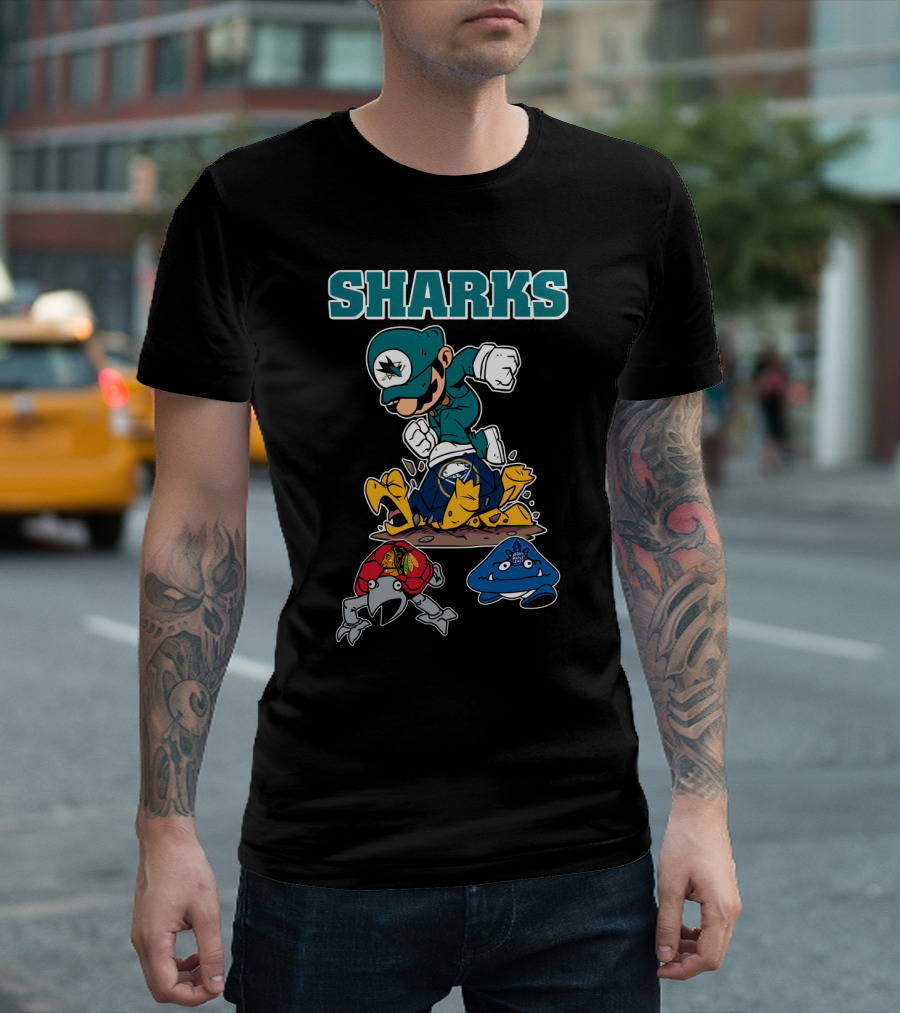 San Jose Sharks Character Crossover With Hockey Inspired Elements T-Shirt