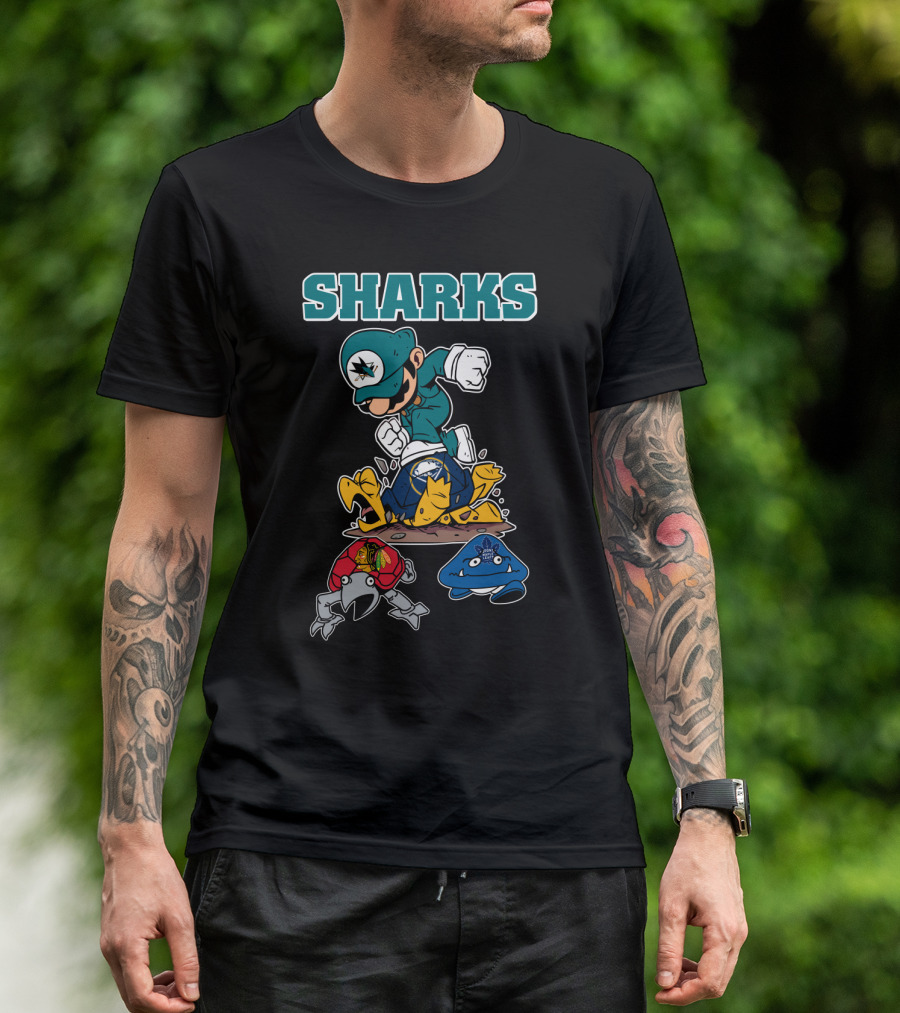 San Jose Sharks Character Crossover With Hockey Inspired Elements T-Shirt