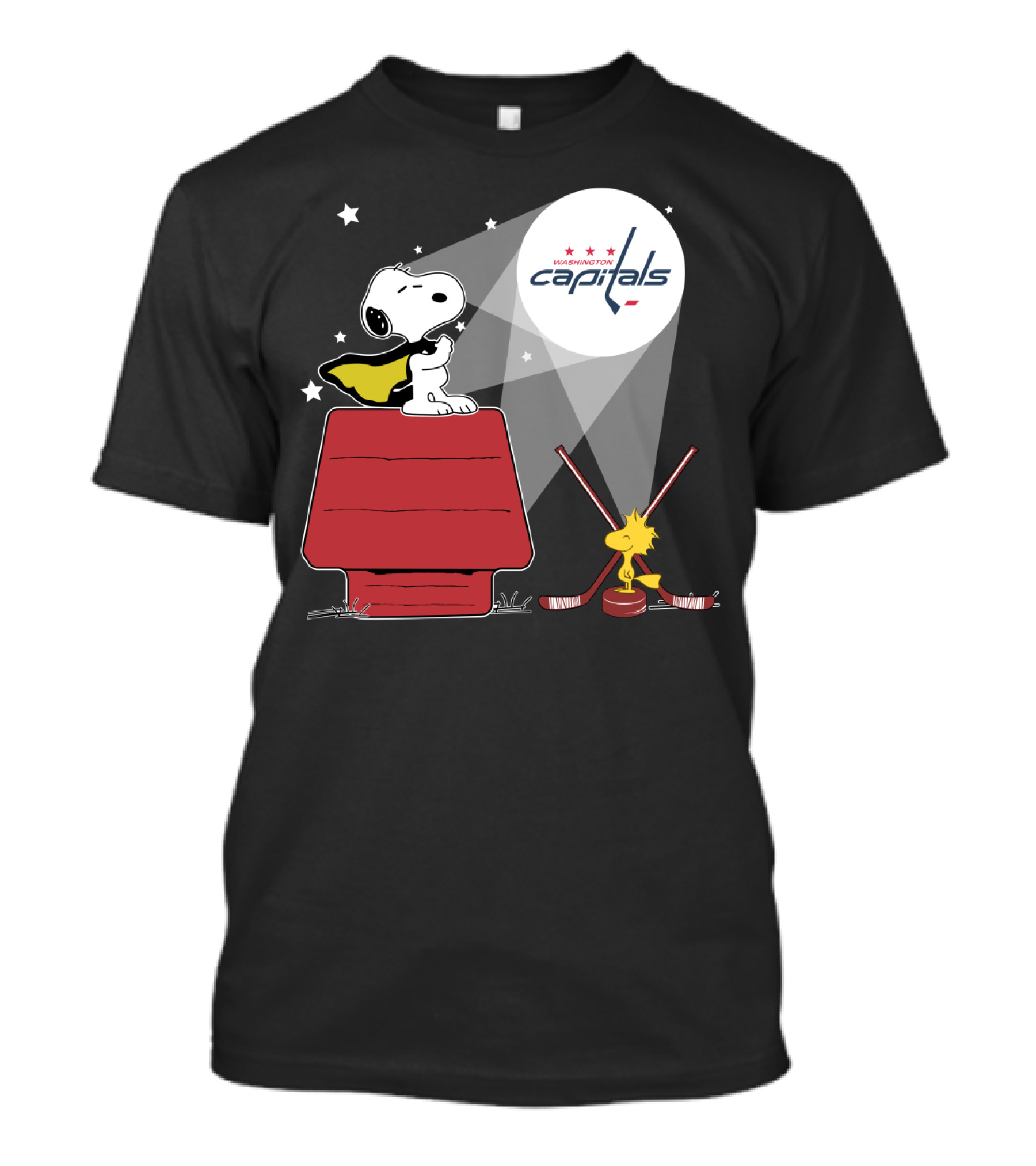 Snoopy And Woodstock Washington Capitals Nhl Hockey Spotlight T-Shirt