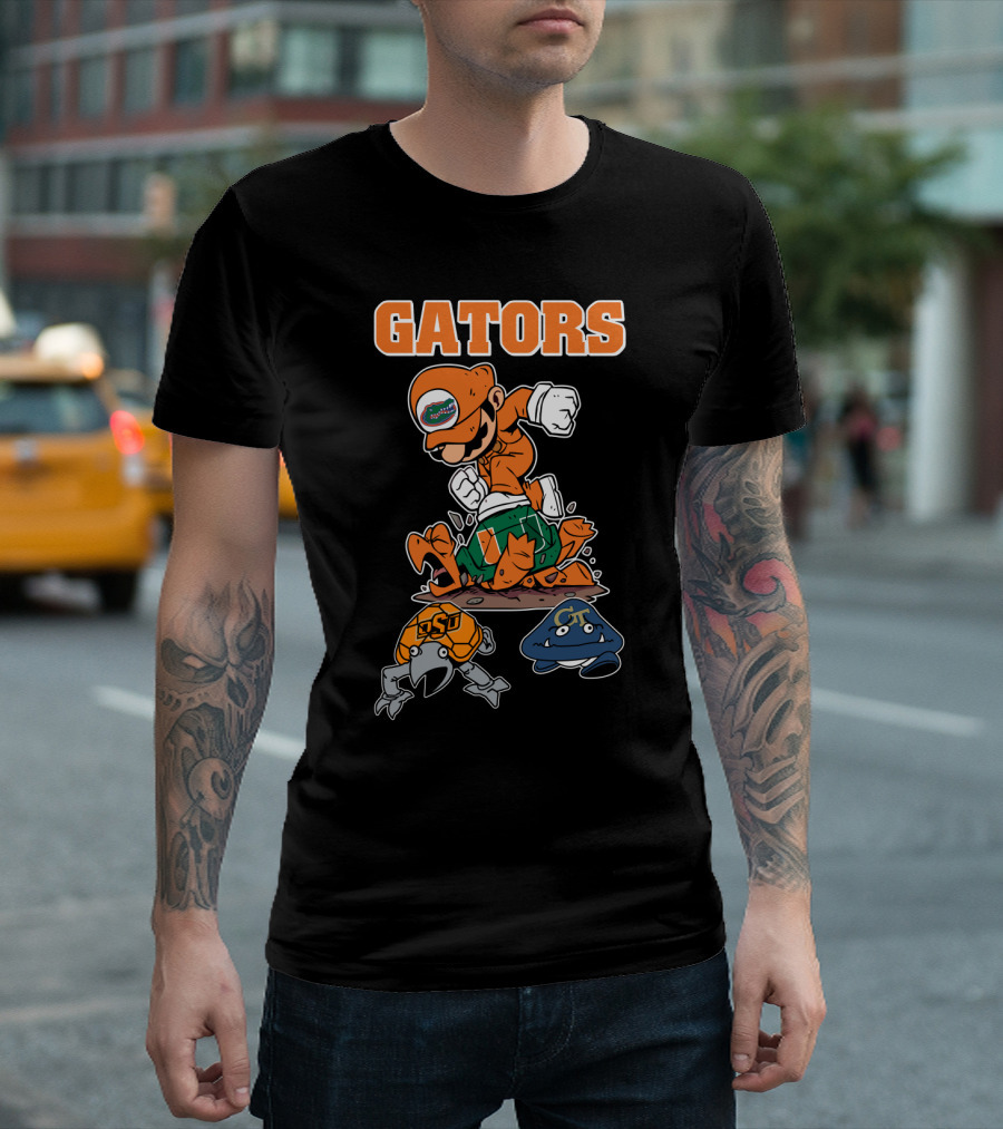Florida Gators Halloween Football Rivalry Super Mario T-Shirt