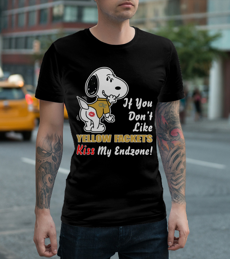 If You Don’t Like Yellow Jackets Kiss My Endzone Georgia Gt Football T-Shirt