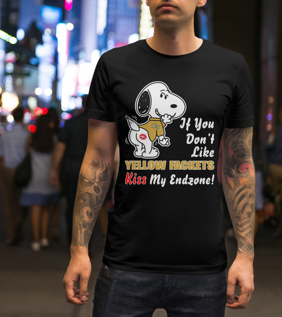If You Don’t Like Yellow Jackets Kiss My Endzone Georgia Gt Football T-Shirt