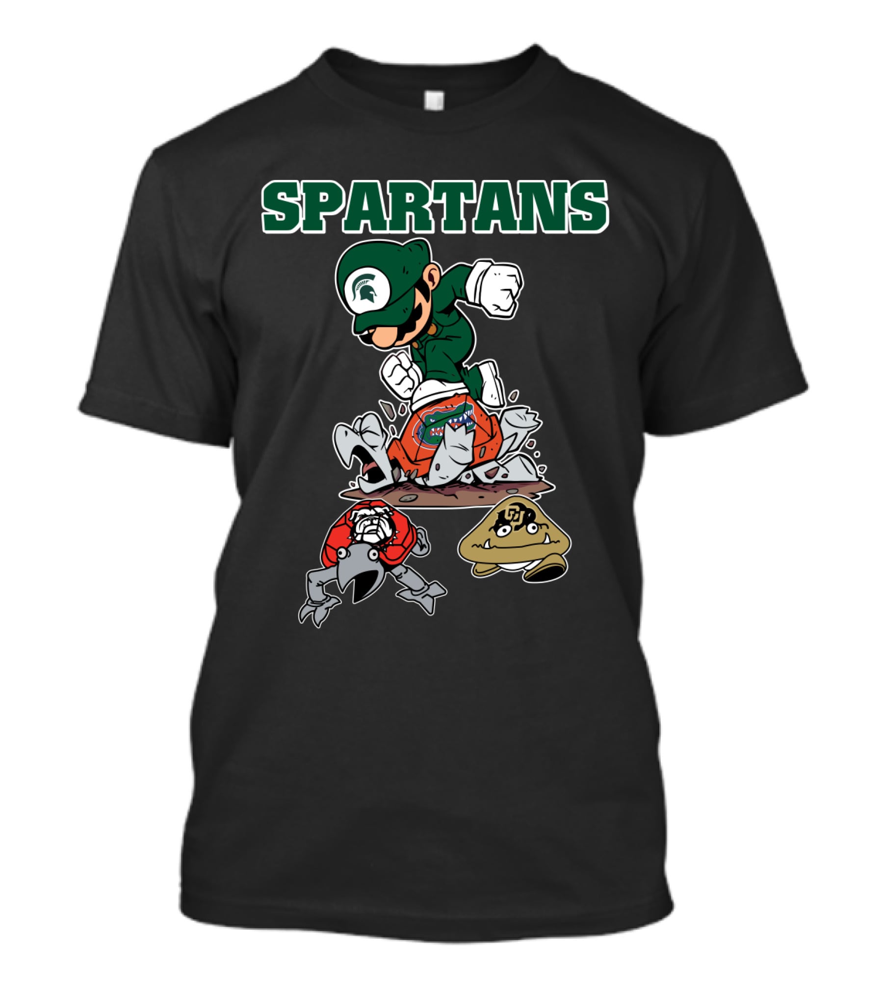 Spartans Msu Football Mario-Themed T-Shirt