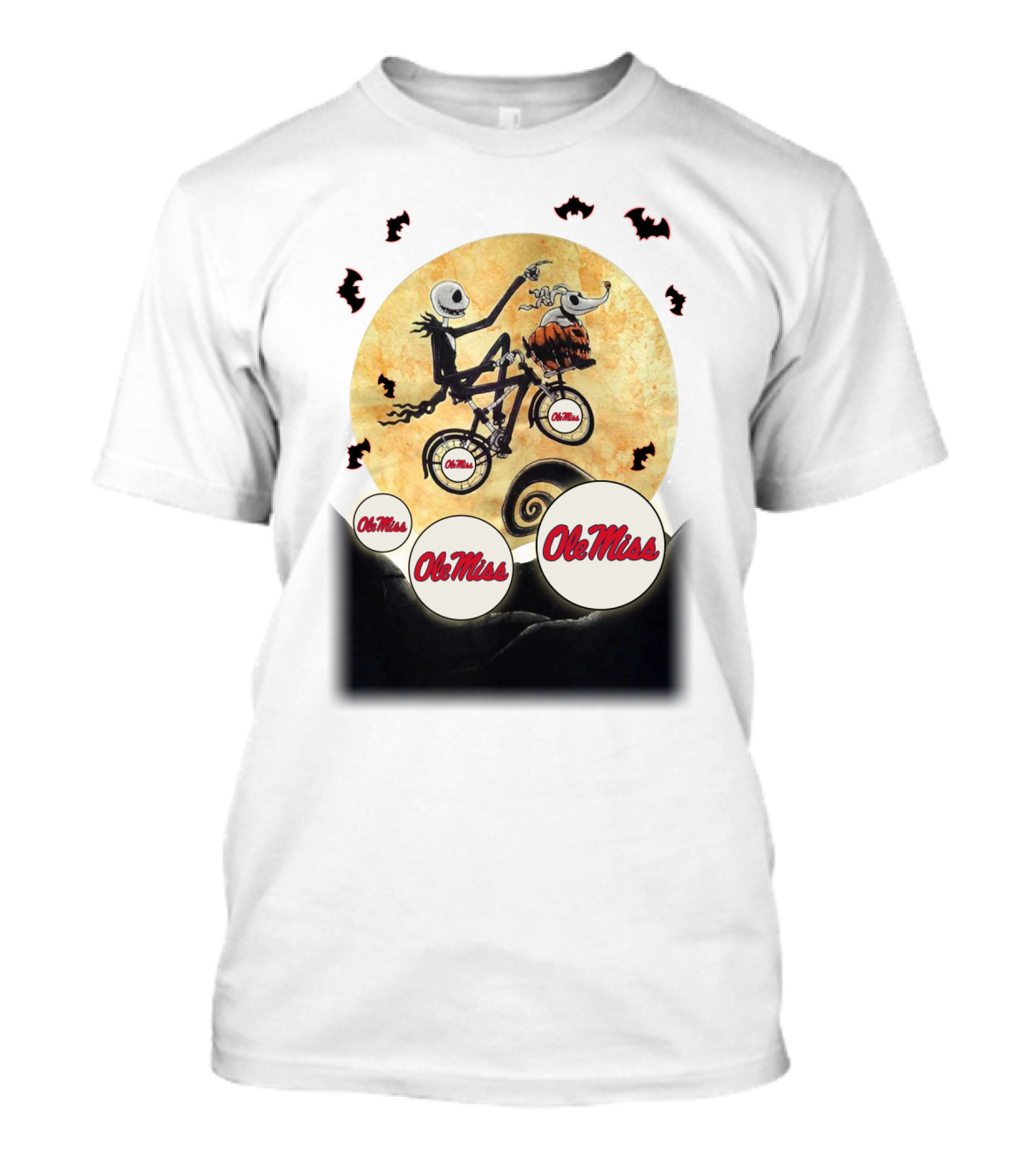 Ole Miss Halloween Football Nightmare Bicycle Ride T-Shirt