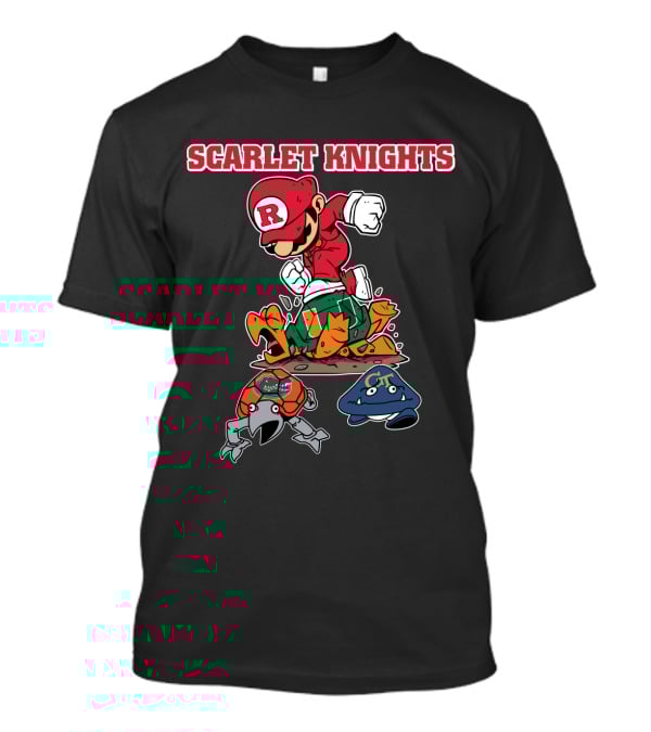 Scarlet Knights Rutgers Football Illustration With Sports Mascots T-Shirt