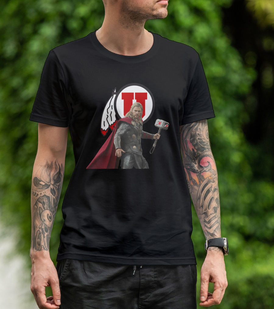 Utah Football U Thor Mjolnir T-Shirt
