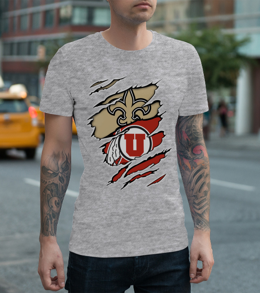 Saints And Utes Logo Fusion T-Shirt