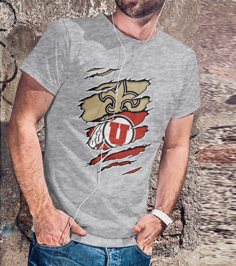 Saints And Utes Logo Fusion T-Shirt
