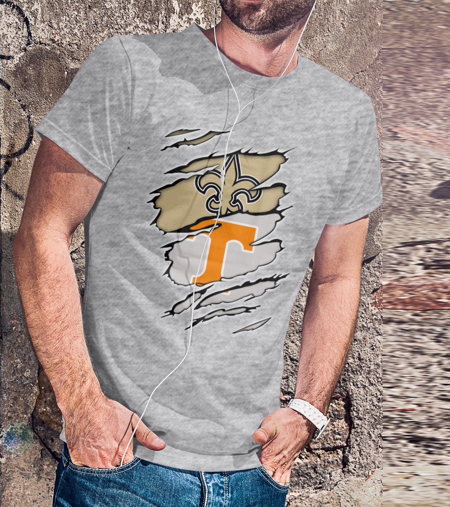 New Orleans Saints Tennessee Volunteers Fleur-de-Lis T T-Shirt