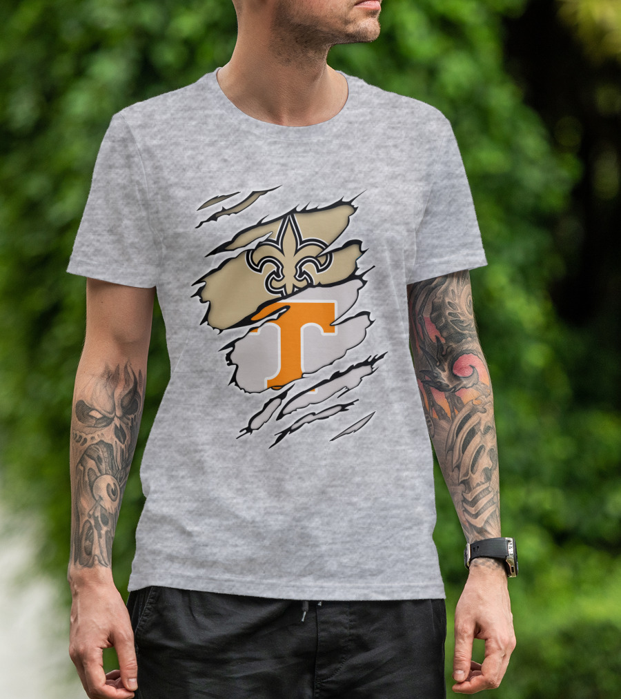 New Orleans Saints Tennessee Volunteers Fleur-de-Lis T T-Shirt