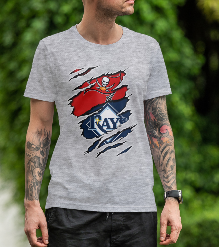 Buccaneers Rays Skulls Bats Sports Fusion T-Shirt