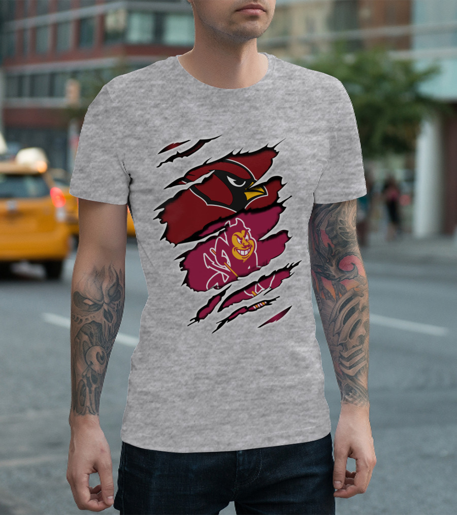 Arizona Cardinals Sun Devils Ripped T-Shirt