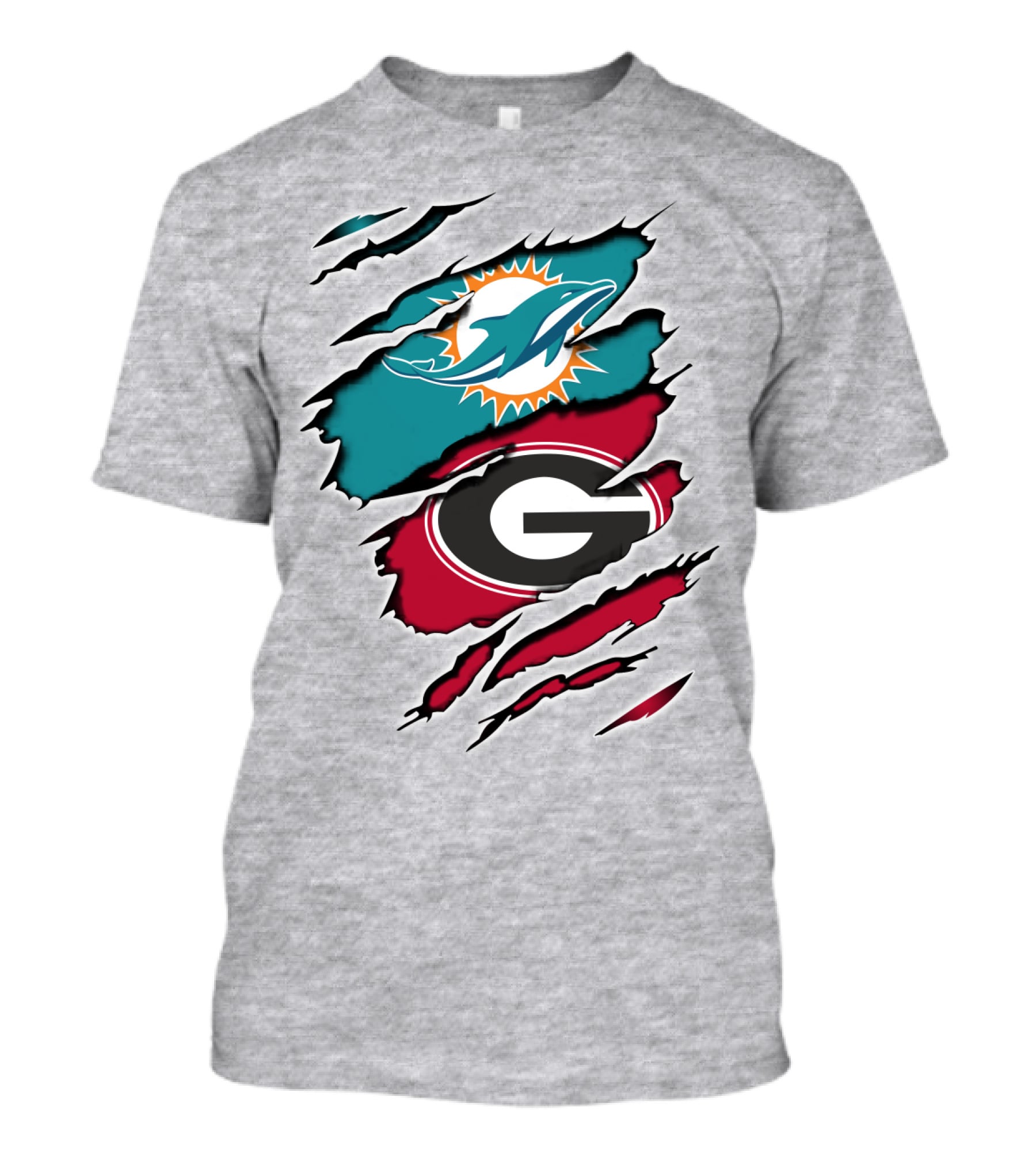 Miami Dolphins Georgia Bulldogs Dual T-Shirt