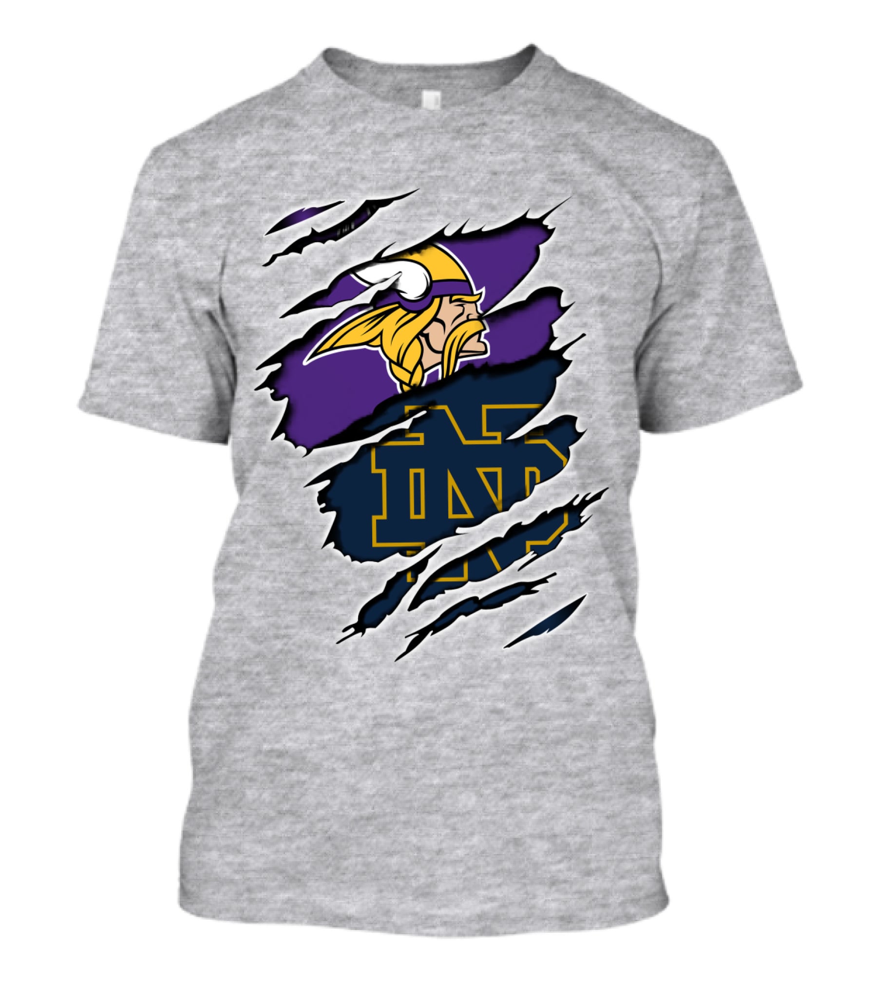 Vikings Notredame Nd Logo Collaboration Vikings_Unleashed T-Shirt