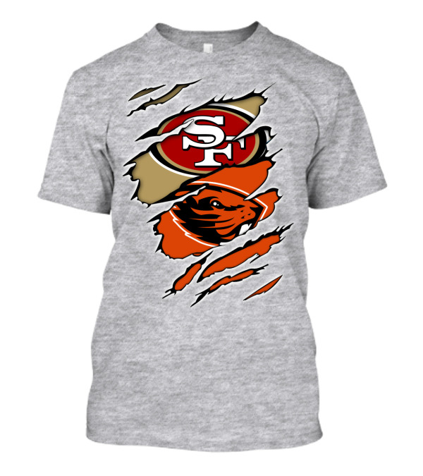 San Francisco 49ers Oregon State Beavers Merge T-Shirt