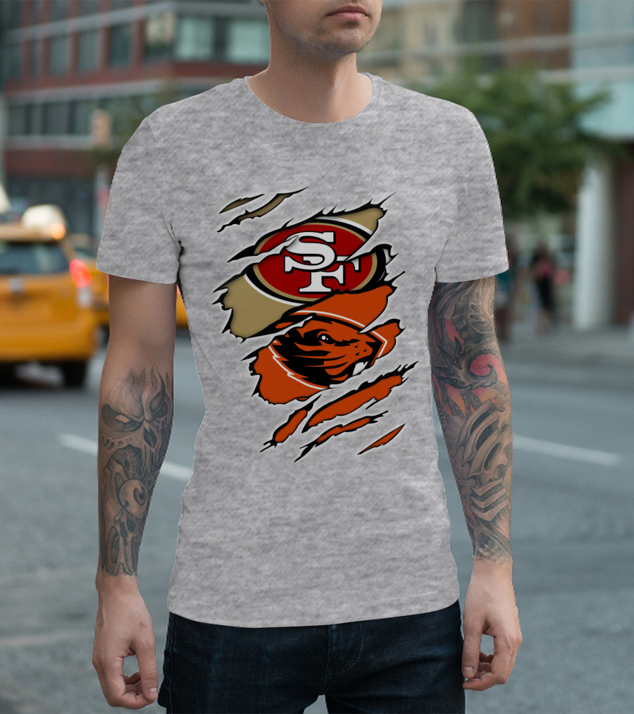 San Francisco 49ers Oregon State Beavers Merge T-Shirt
