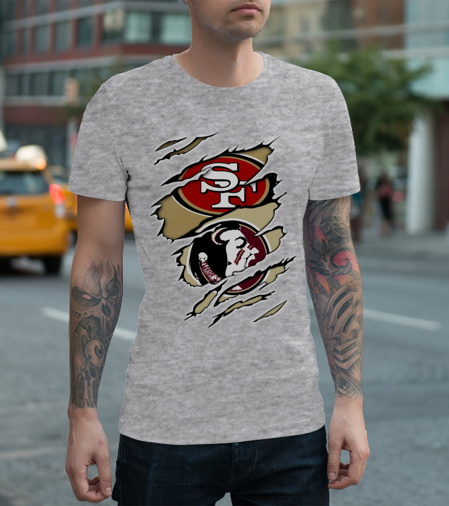 49Ers Seminoles SF Logo With Seminole Head T-Shirt