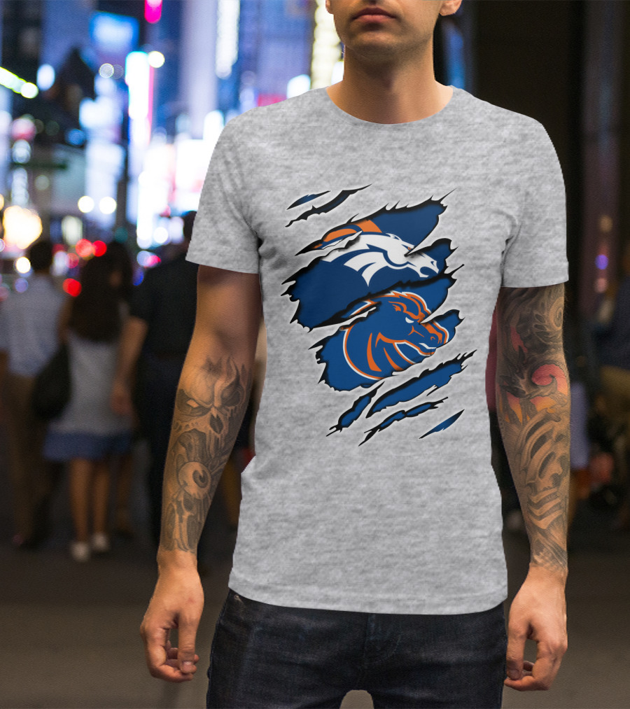Boise Broncos Broncos Logo Mashup T-Shirt