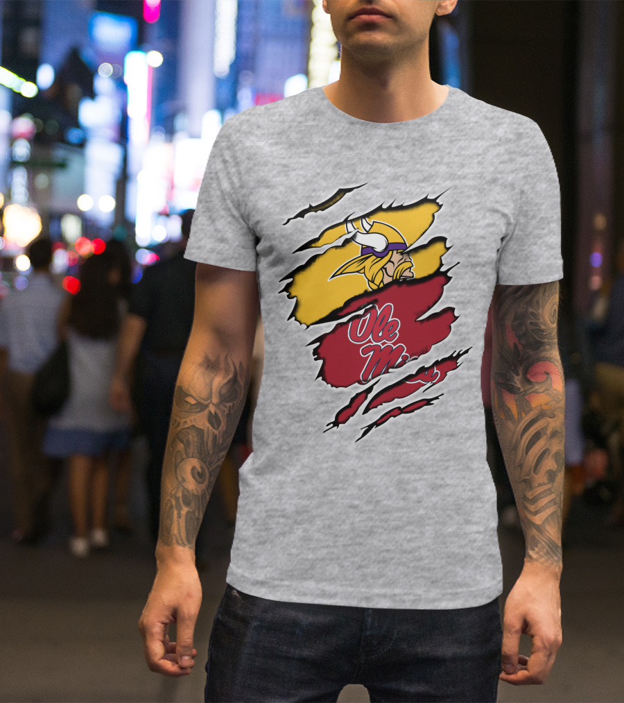Ole Miss Vikings Torn T-Shirt