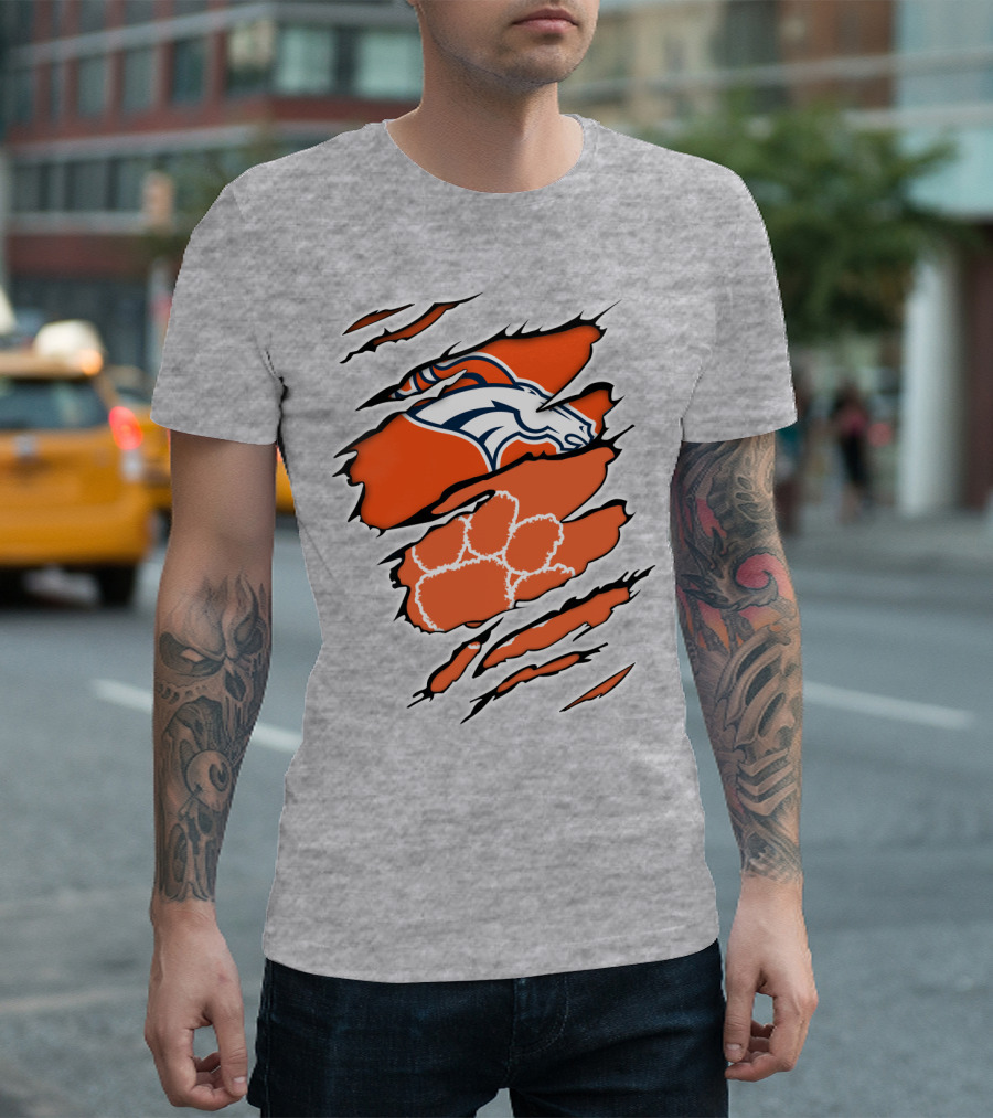 Broncos Clemson Paw Scratch T-Shirt