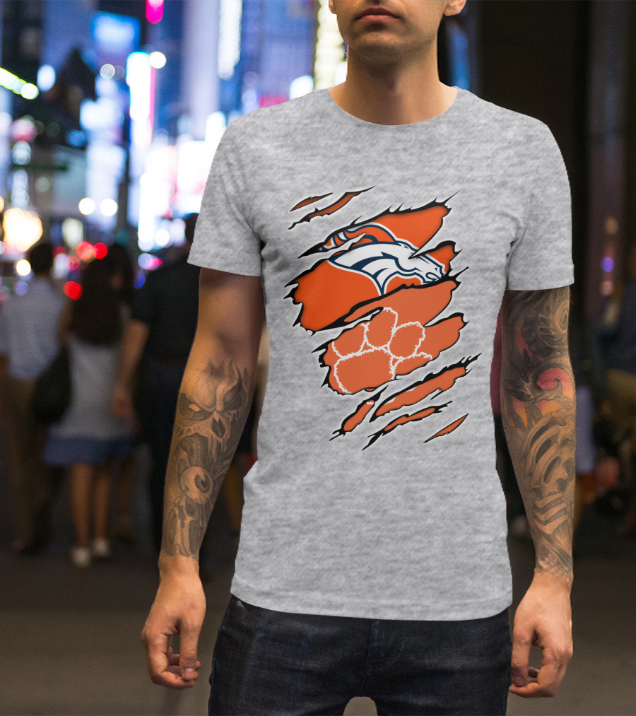 Broncos Clemson Paw Scratch T-Shirt