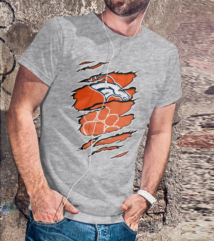 Broncos Clemson Paw Scratch T-Shirt