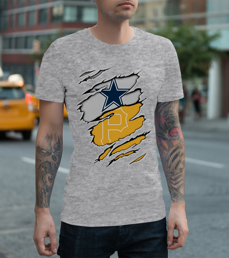 Dallas Cowboys Star Pittsburgh Pirates P Logo Fusion T-Shirt