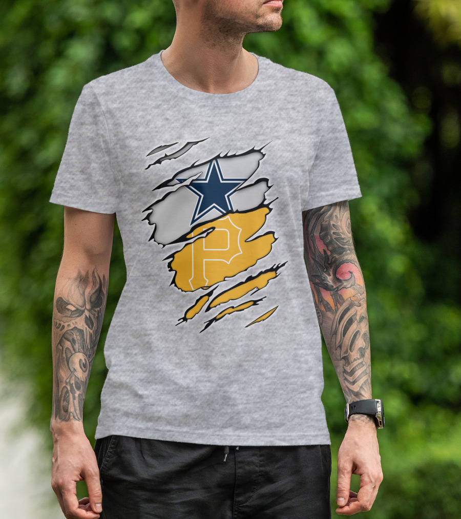 Dallas Cowboys Star Pittsburgh Pirates P Logo Fusion T-Shirt