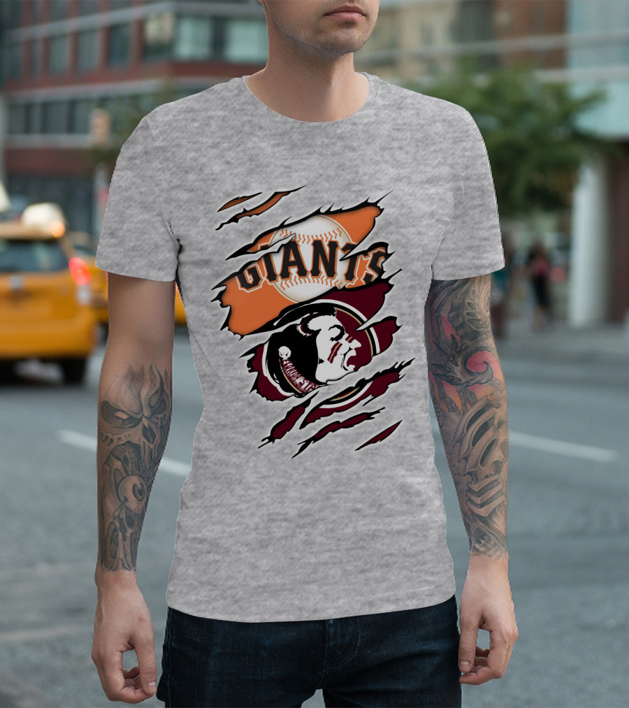 Giants Seminoles Baseball Native American Image Iconic T-Shirt