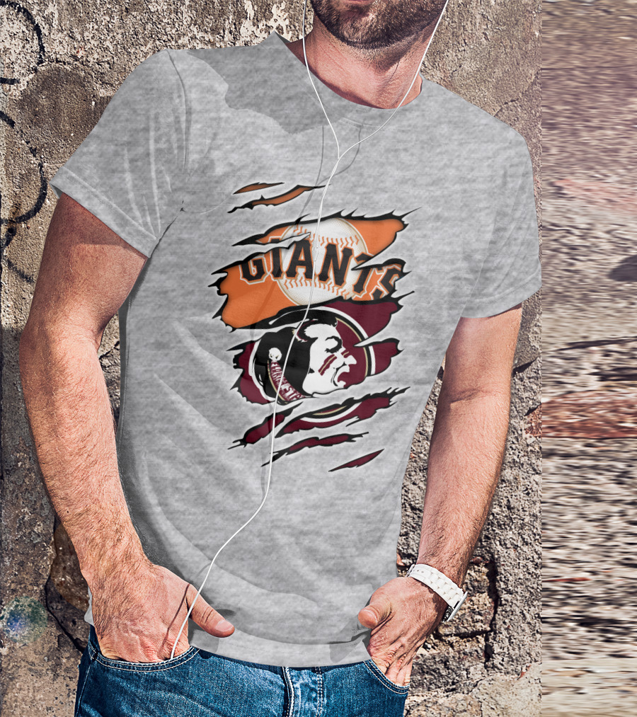 Giants Seminoles Baseball Native American Image Iconic T-Shirt