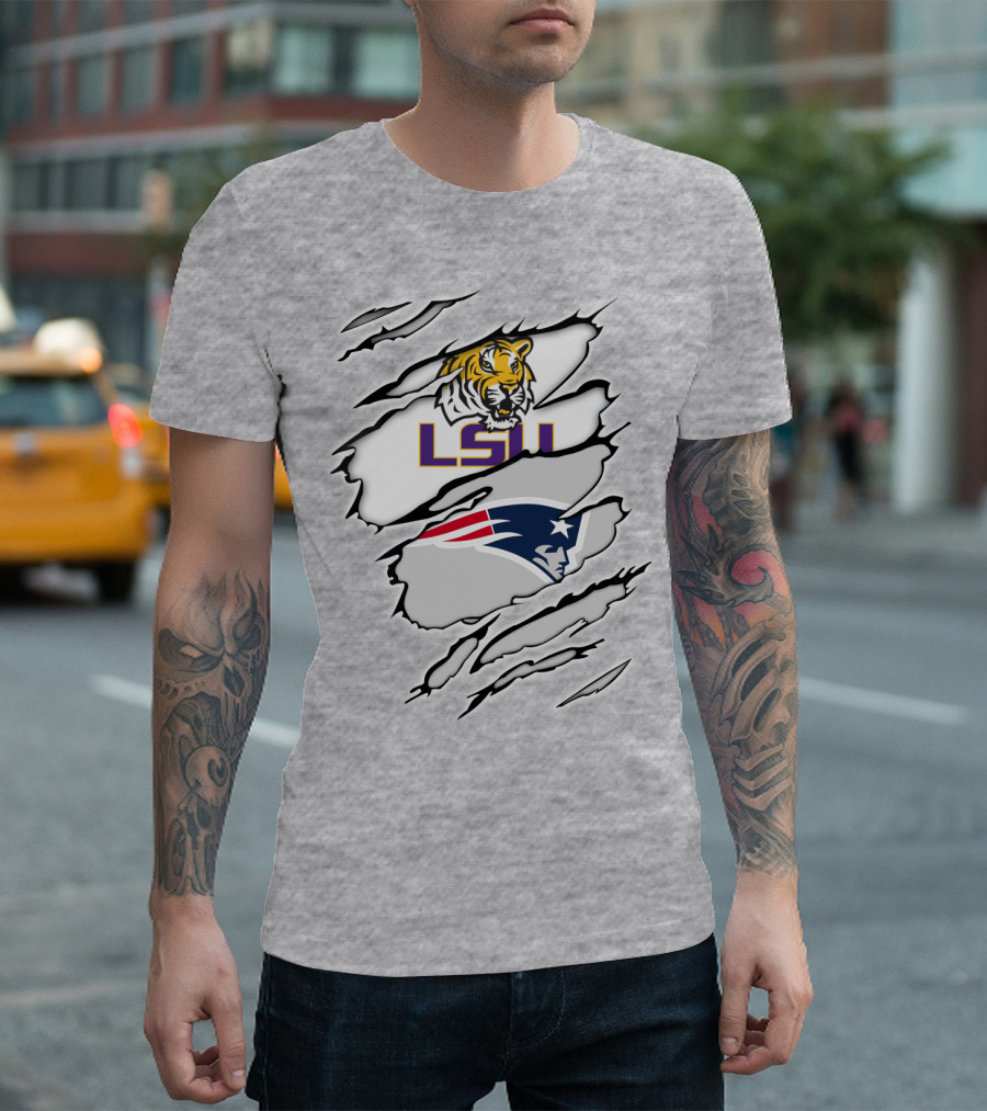 LSU Tigers Patriots Scratch Claw Marks T-Shirt