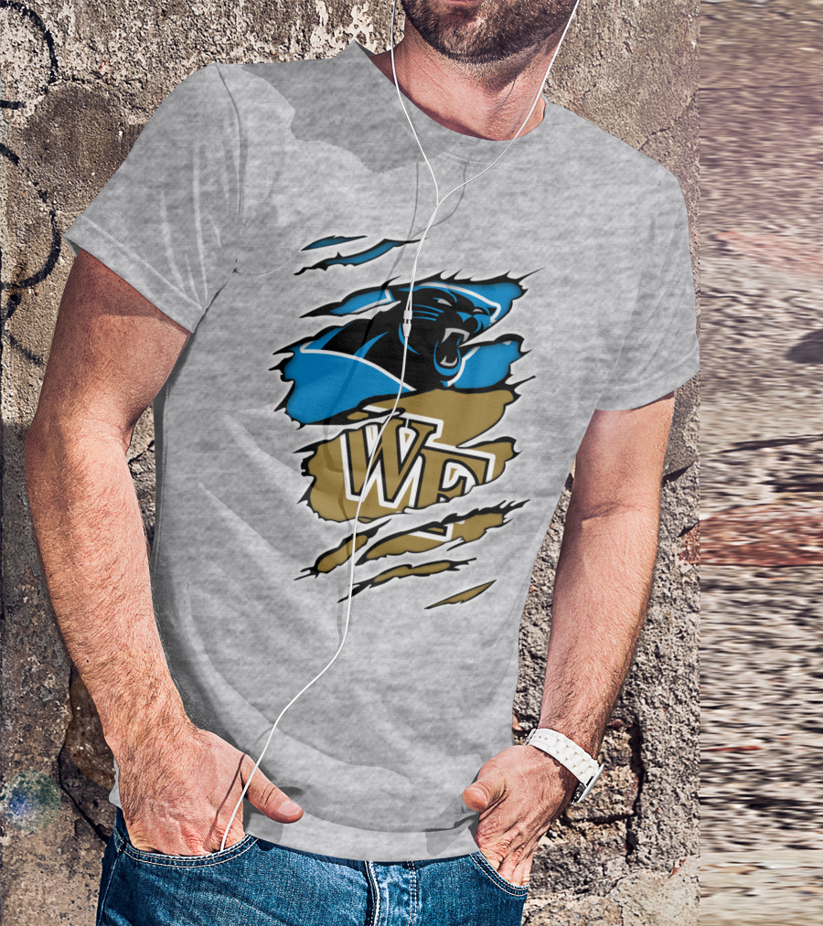 Carolina Panthers Wake Forest WF Scratch T-Shirt