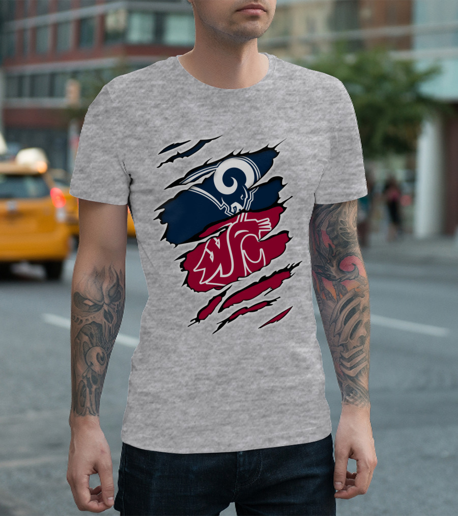 Los Angeles Rams Washington State Cougars Tear Away T-Shirt