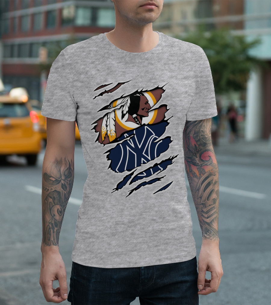 Redskins Yankees Logo Mashup T-Shirt