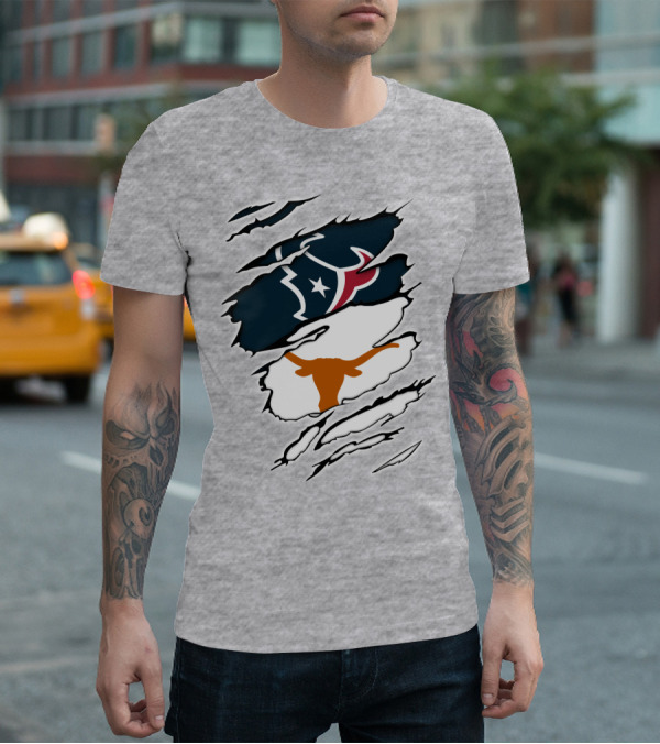 Texans Longhorns Logo Fusion T-Shirt