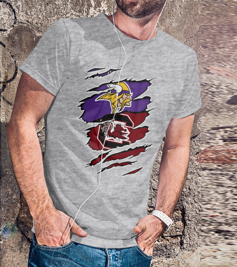 Minnesota Vikings South Carolina Gamecocks Claw T-Shirt
