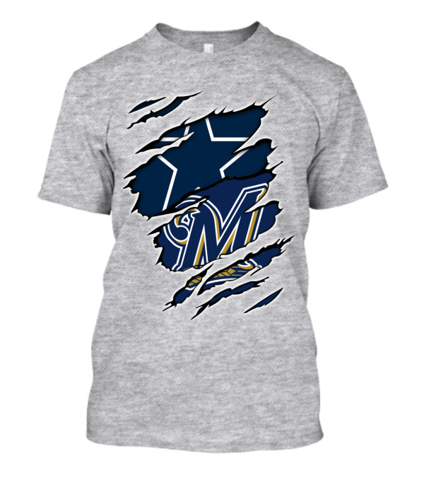 Dallas Cowboys Milwaukee Brewers Rip T-Shirt