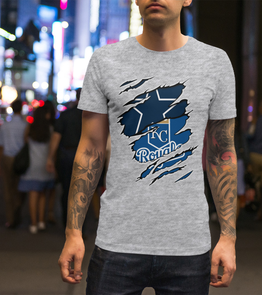 Cowboys KC Royals Texas Star Claw Marks T-Shirt