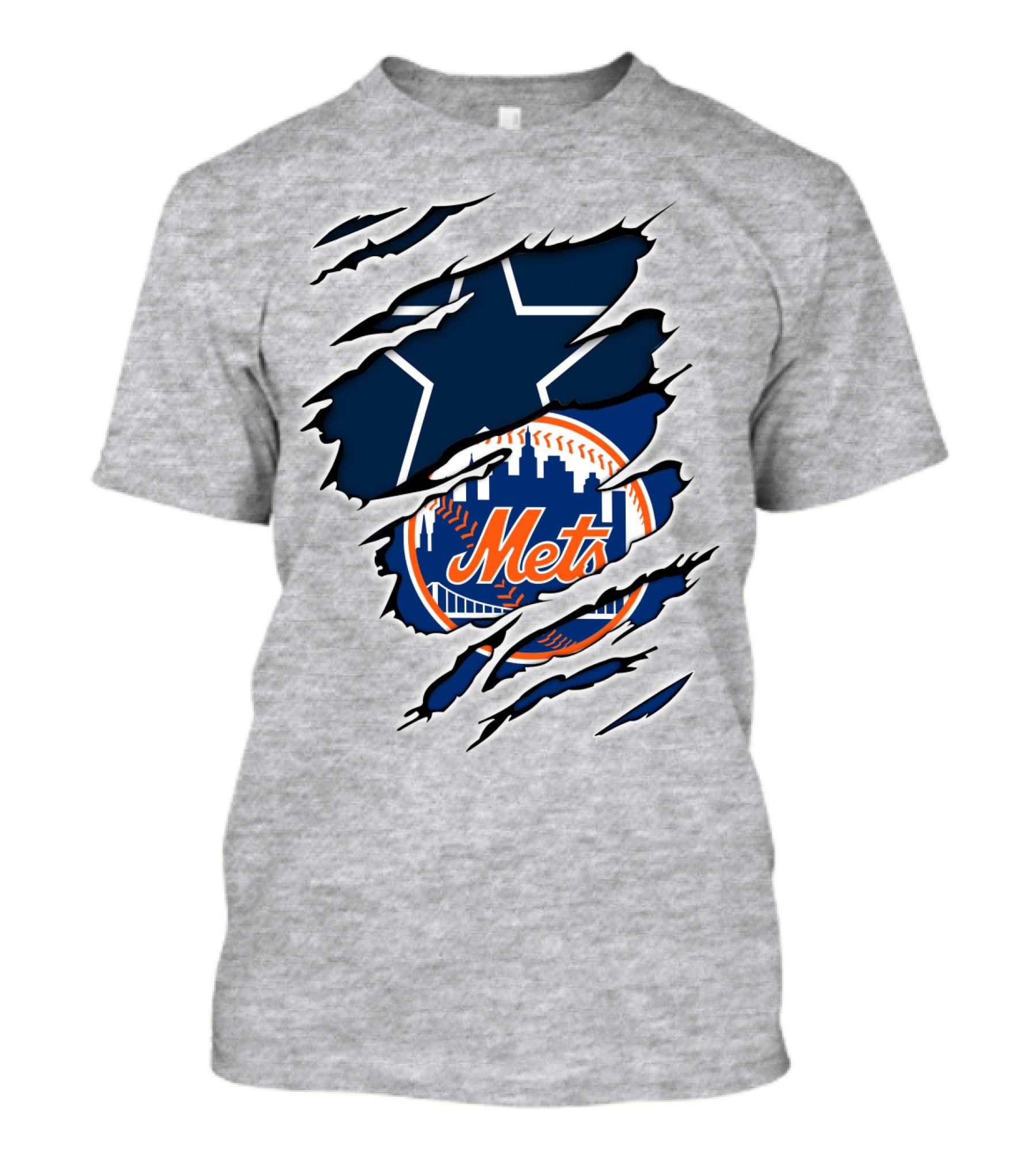 Dallas Cowboys New York Mets Crossover T-Shirt