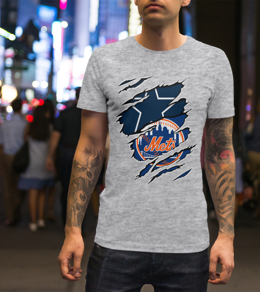 Dallas Cowboys New York Mets Crossover T-Shirt