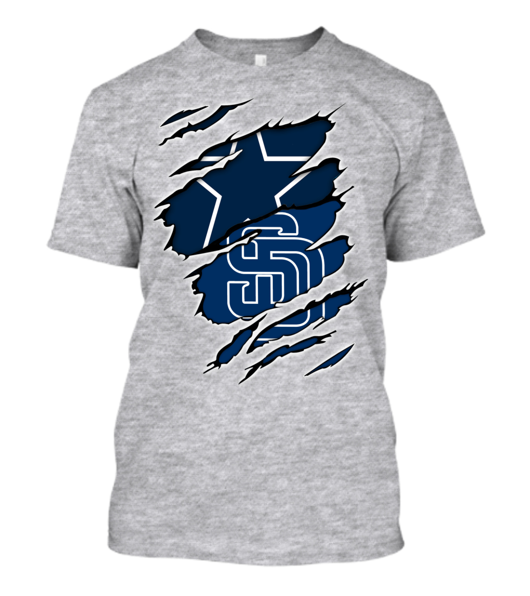 Cowboys Padres Cowboys Logo Mashup T-Shirt