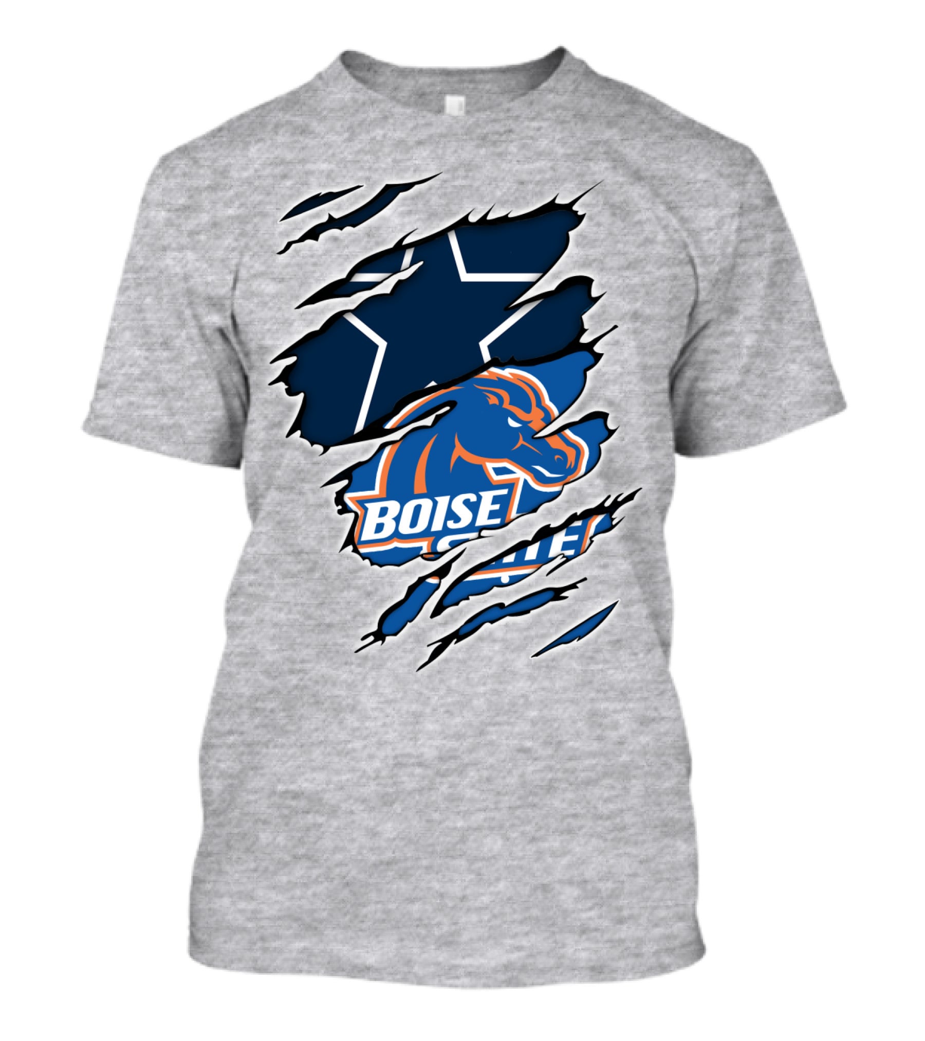 Boise State Cowboys Star Logo Mashup T-Shirt