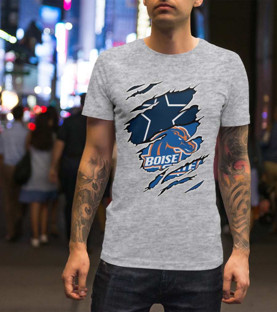 Boise State Cowboys Star Logo Mashup T-Shirt