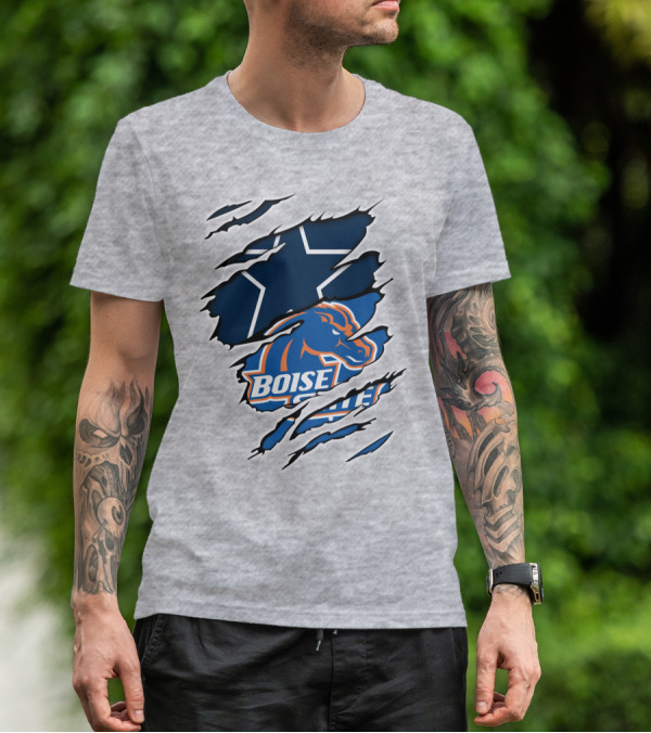 Boise State Cowboys Star Logo Mashup T-Shirt