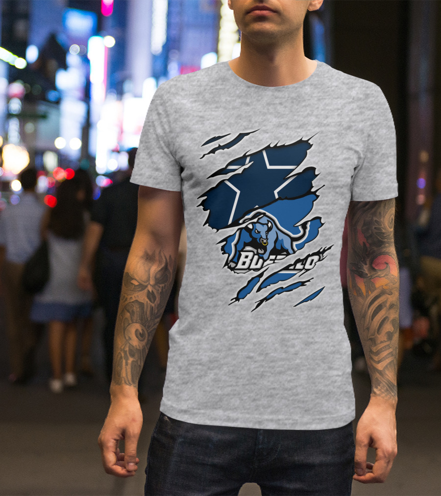 Cowboys Buffalo Bulls Star Claw Marks T-Shirt